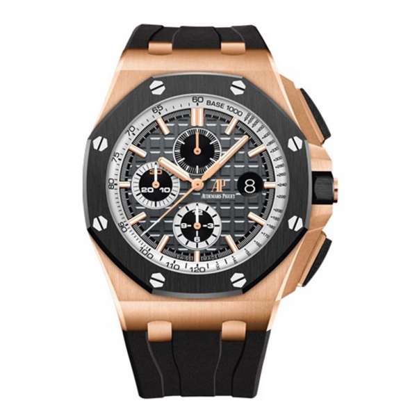 Audemars Piguet Royal Oak Offshore Cronógrafo automático para hombre de 44 mm en oro rosa y gris