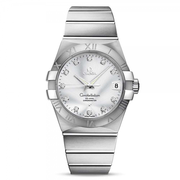 Omega Men Constellation Co‑Axial Chronometer 38 mm in Edelstahl-Silber
