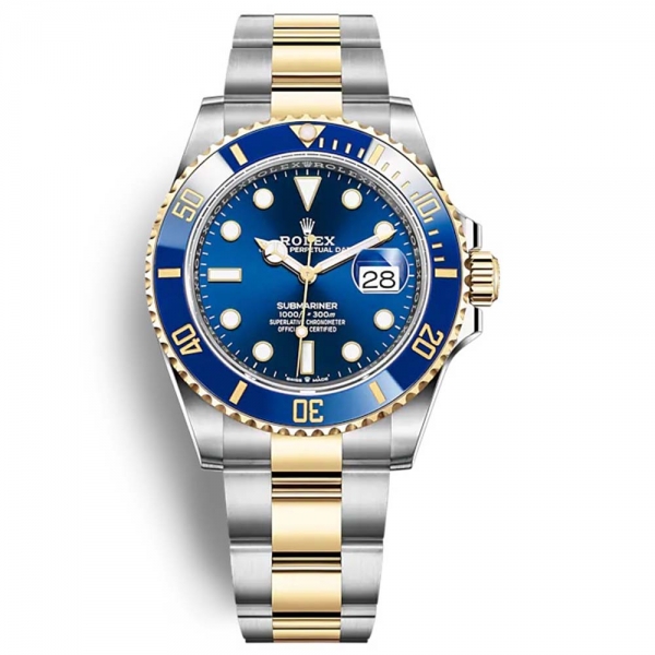 Rolex Submariner Date Professional Oyster 41 mm para hombre en acero Oystersteel y oro amarillo azul