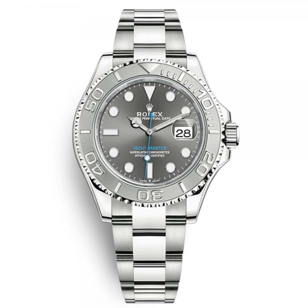Rolex Herren Yacht-Master Professional Uhren Oyster 40 mm in Oystersteel und Platingrau
