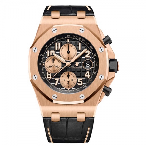 Audemars Piguet Royal Oak Offshore Cronógrafo automático para hombre de 42 mm en oro rosa y negro