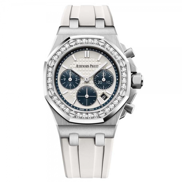 Audemars Piguet Women Royal Oak Offshore Selfwinding Chronograph 37 mm in Stainless Steel-White