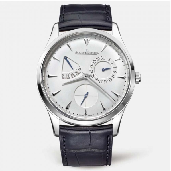예거 르쿨트르 남성 마스터 울트라 씬 리저브 드 마르쉐 스테인리스 스틸 39mm-실버
