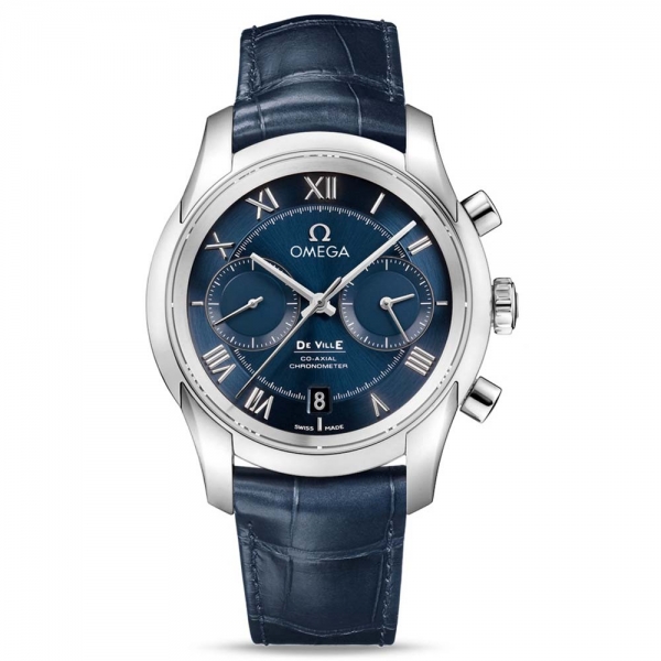 Omega Men De Ville Hour Vision Co‑Axial Chronometer Chronograph 42 mm-Azul