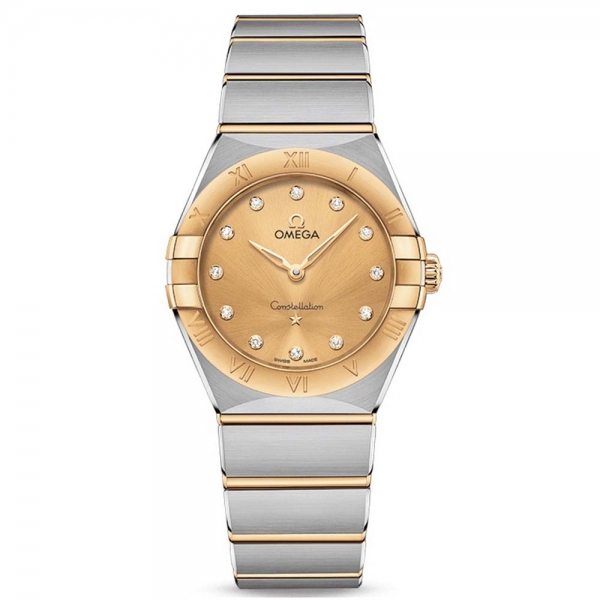 Omega Women Constellation Quartz 28 mm in Steel and Yellow Gold