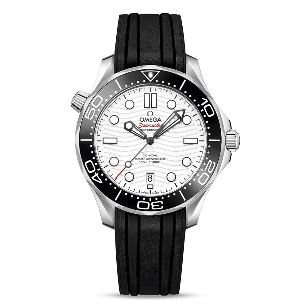  Omega Men Seamaster Diver 300M Co‑Axial Master Chronometer 42 mm in Steel-White