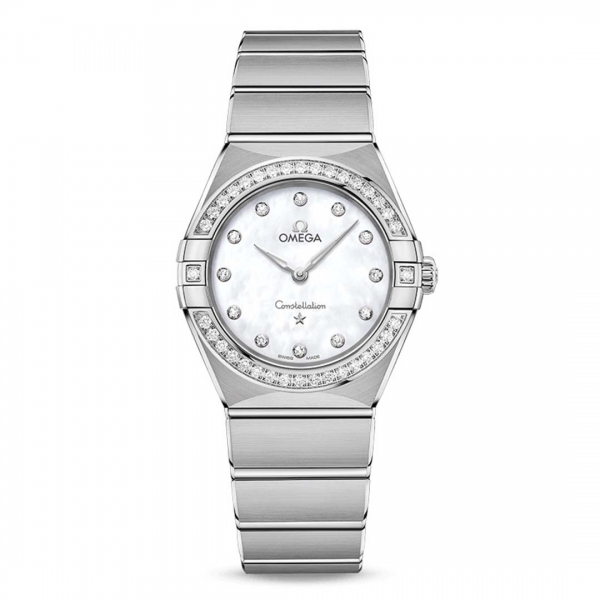 オメガ コンステレーション クォーツ 28mm スチールホワイト