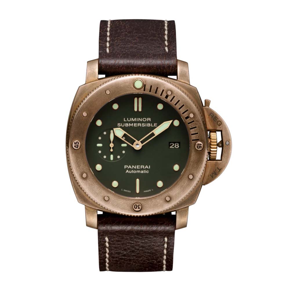  Panerai Men Luminor Submersible 1950 3 Days Automatic Bronzo 47mm-Green