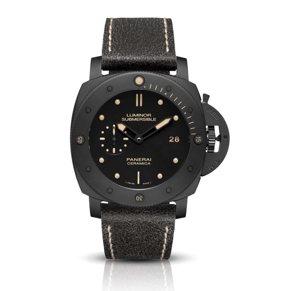  Panerai Men Luminor Submersible 1950 3 Days Automatic Ceramica 47mm-Black