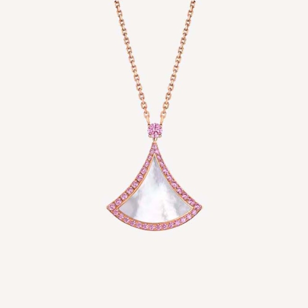 Collier Bvlgari Femme DIVAS' DREAM en or rose 18 KT serti - Rose