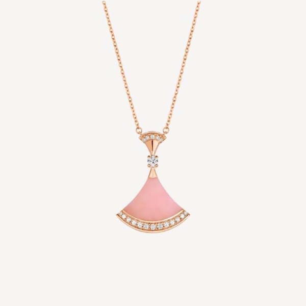 Collier Bvlgari Femme DIVAS' DREAM en or rose 18 KT avec pendentif serti - Rose
