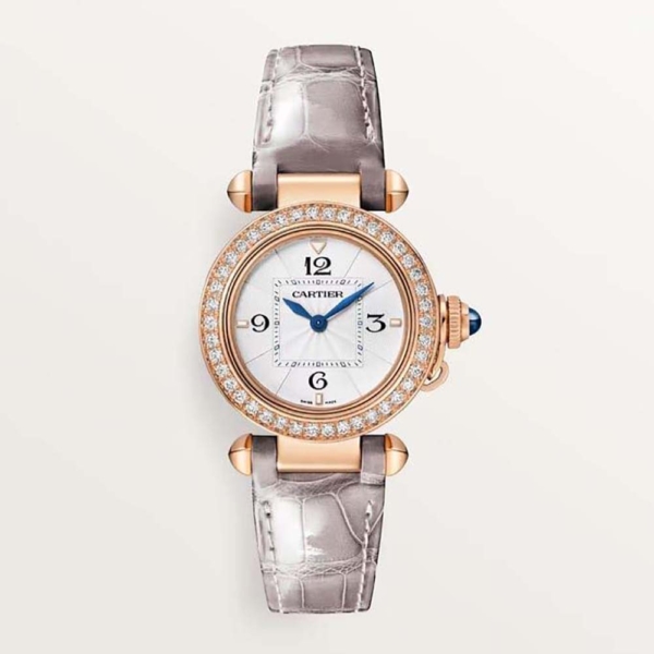 カルティエ パシャ ドゥ カルティエ ウォッチ クォーツムーブメント 30mm ローズゴールドシルバー