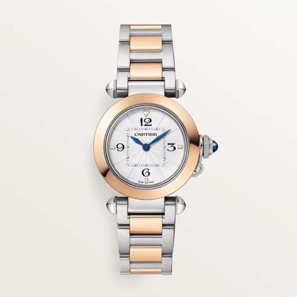 カルティエ パシャ ドゥ カルティエ ウォッチ クォーツムーブメント 30mm スチール＆ローズゴールド