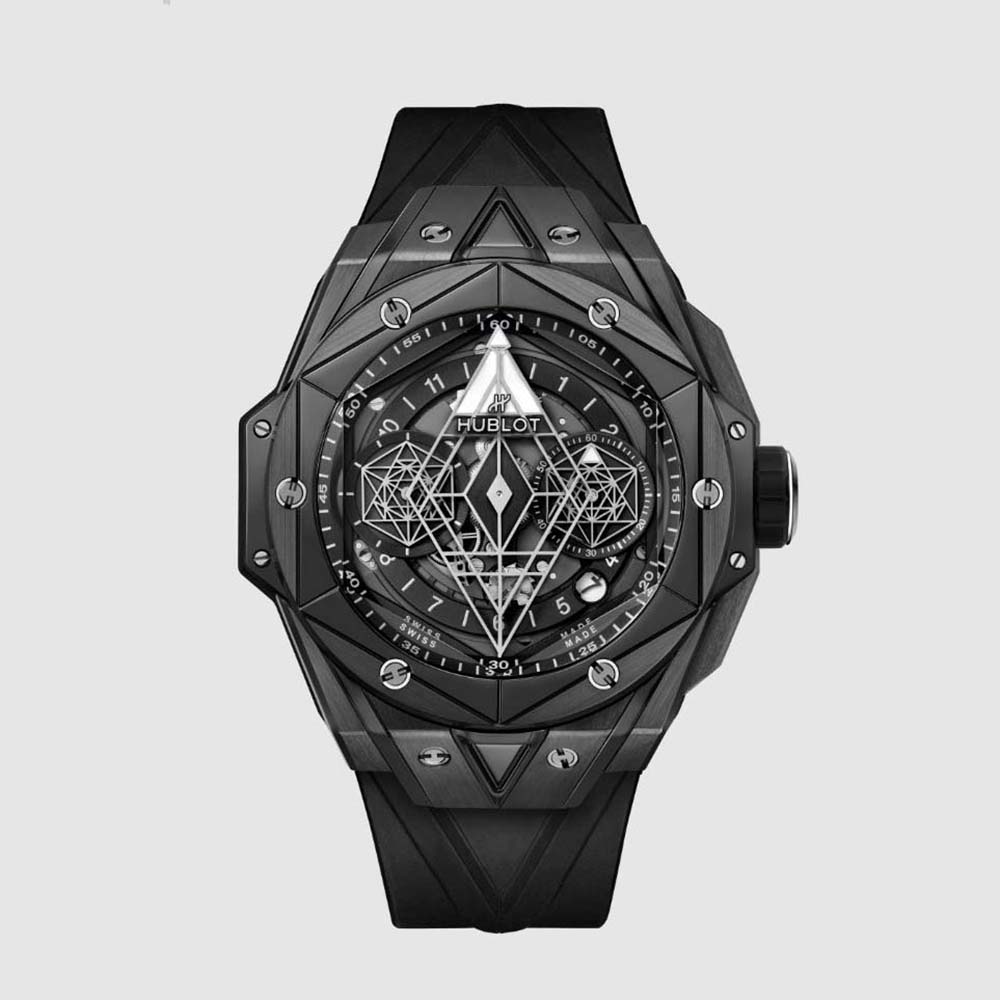  Hublot Men Big Bang Sang Bleu ii Black Magic 45 mm in Black Ceramic