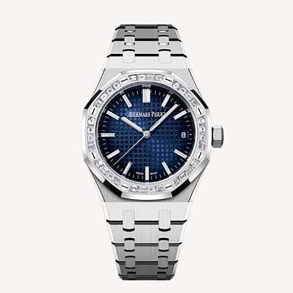 Audemars Piguet Uomo Royal Oak Automatico 39 mm in Oro Bianco-Blu