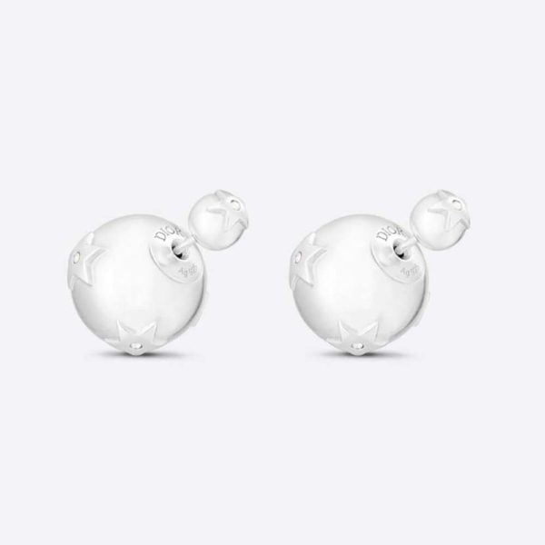 Dior Women Tribales Earrings Silver and Silver-Tone Crystals
