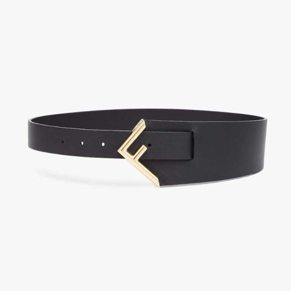 Ceinture en cuir noir Fendi pour homme