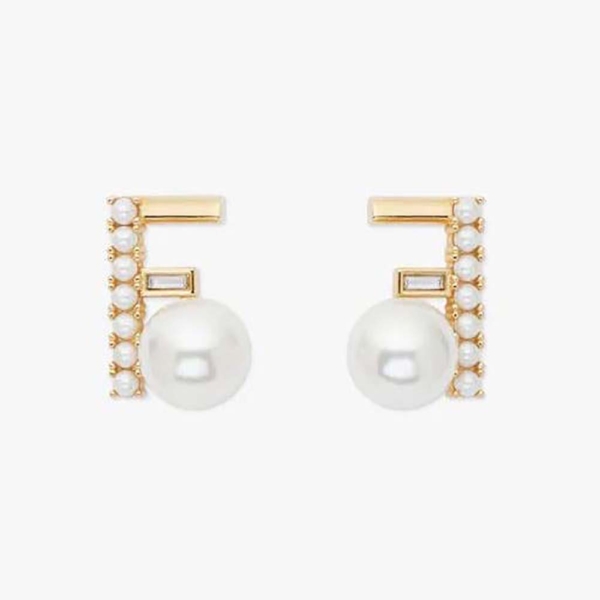 Fendi Women First Earrings Gold-coloured