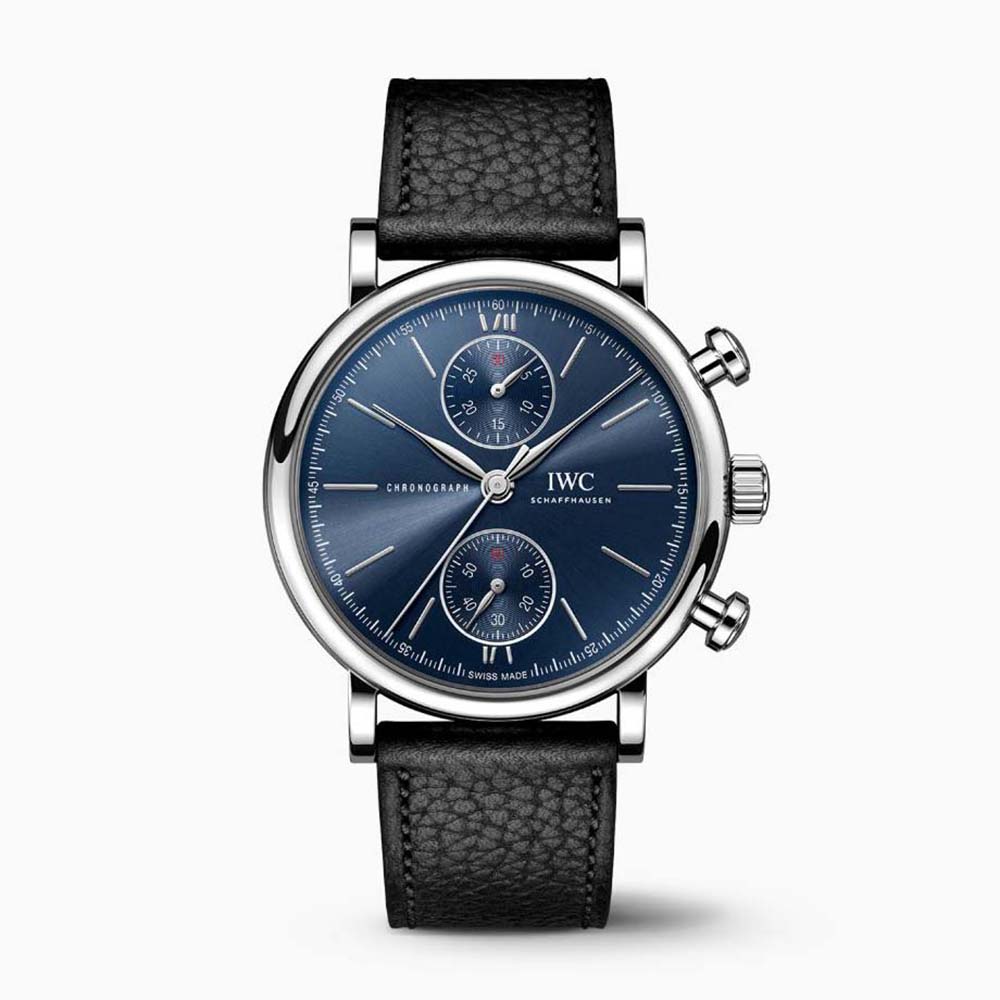  IWC Men Portofino Chronograph Self-winding 39 mm in Stainless Steel-Navy