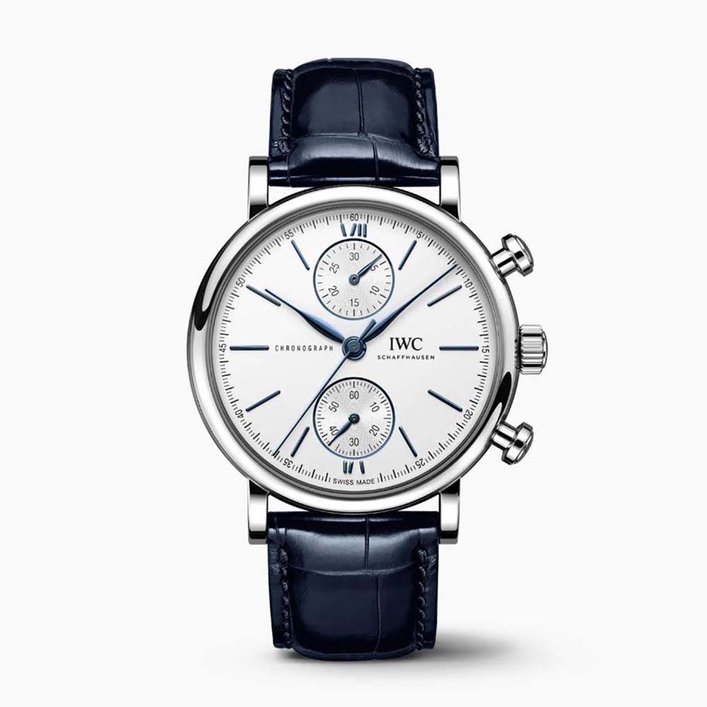  IWC Men Portofino Chronograph Self-winding 39 mm in Stainless Steel-White