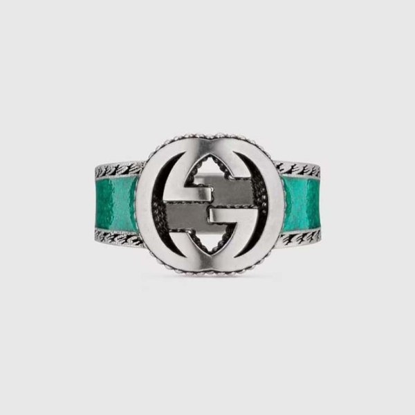 Gucci Damenring mit ineinandergreifendem G in Silber