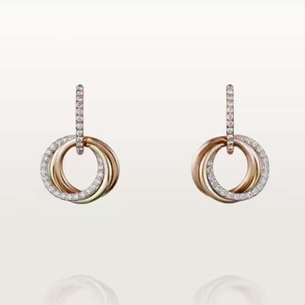Cartier Women Trinity Earrings White Gold