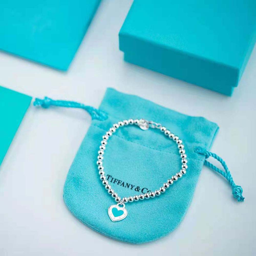 Tiffany Return to Tiffany® Love Tiffany Blue® Herzanhänger-Perlenarmband in Silber