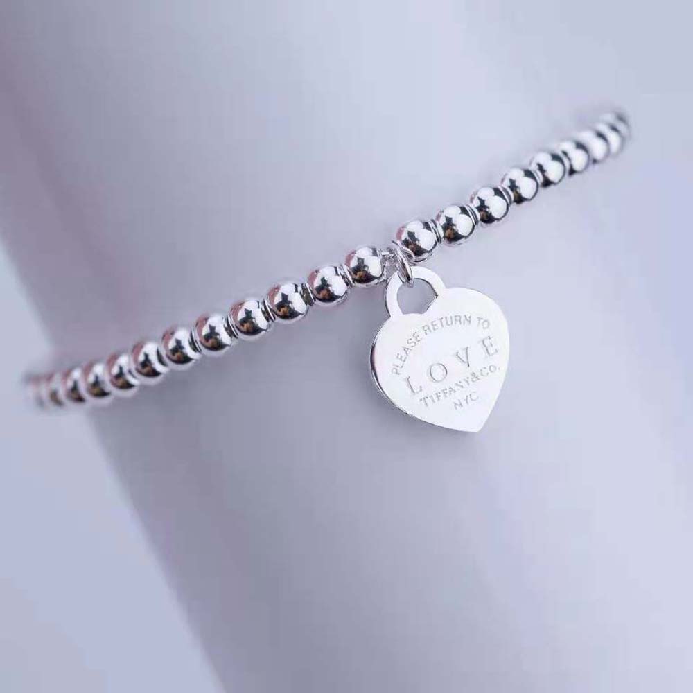 Tiffany Return to Tiffany® Love Tiffany Blue® Herzanhänger-Perlenarmband in Silber