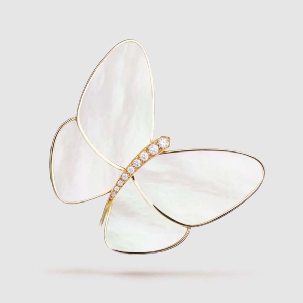 Clip Van Cleef & Arpels Lady Butterfly en or jaune 18 carats