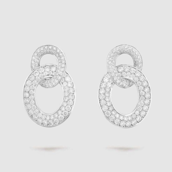 Van Cleef & Arpels Lady Olympia Earrings in 18K White Gold