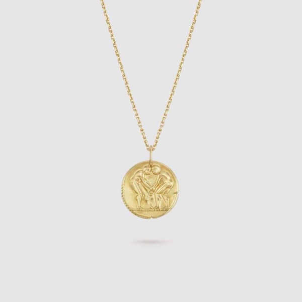 Van Cleef & Arpels Lady Zodiaque Medal Geminorum in 18K Yellow Gold