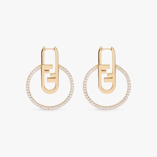 Fendi Women O’Lock Earrings Gold-coloured