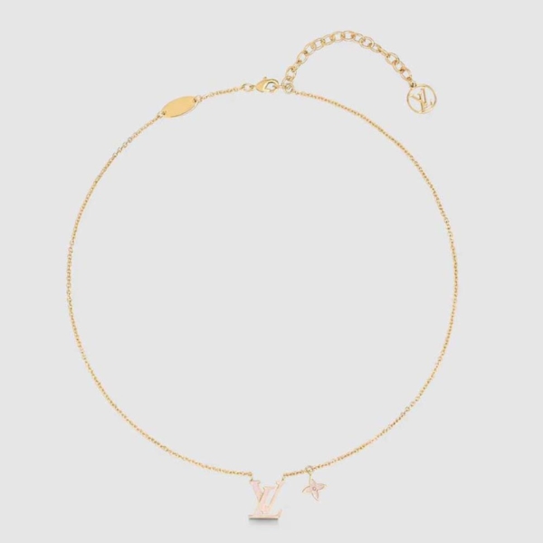 Louis Vuitton Women LV Iconic Enamel Necklace-Pink