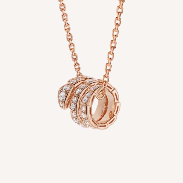 Bulgari Serpenti Viper Necklace in Rose Gold-357795