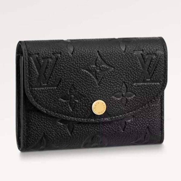 Louis Vuitton LV Unisex Rosalie Münzgeldbörse Schwarzes Monogramm Empreinte Geprägtes geschmeidiges genarbtes Rindsleder