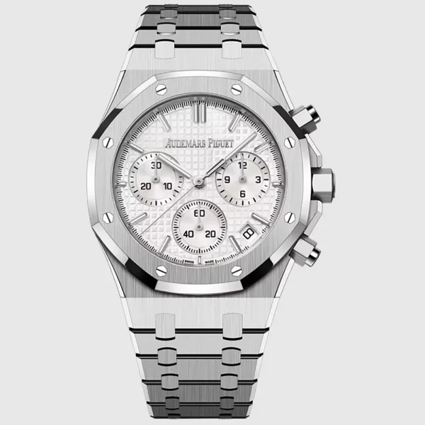 Audemars Piguet Men Royal Oak Selfwinding Chronograph 41 mm in Silver-toned dial