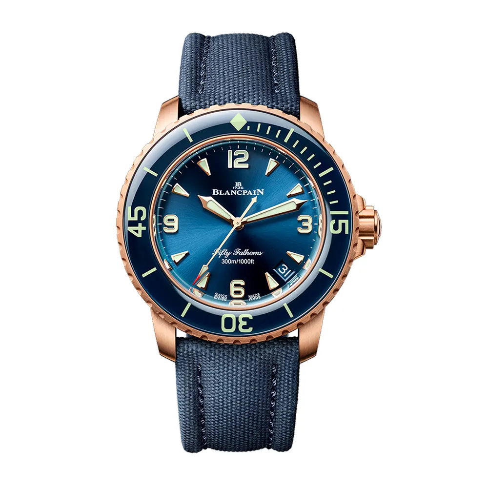 Blancpain Men Fifty Fathoms Automatique 40.3 mm in Red Gold