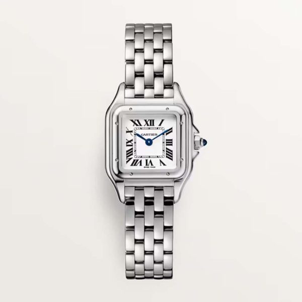 Cartier Panthere De Cartier Watch Small Model Quartz Movement in Steel-Silver