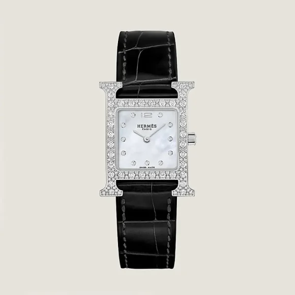Hermes Women Heure H Watch Small Model 25 mm-Silver W403064WW00