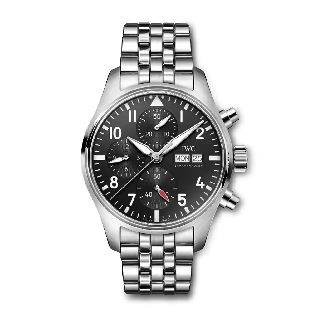 IWC Men Pilot's Chronograph 41mm IW388113 in Black