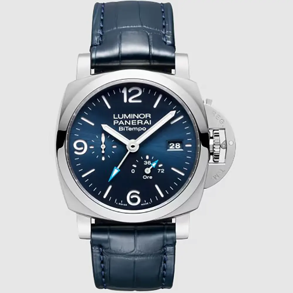 Panerai Men Luminor BiTempo Power Reserve 44 mm in Blue Dial