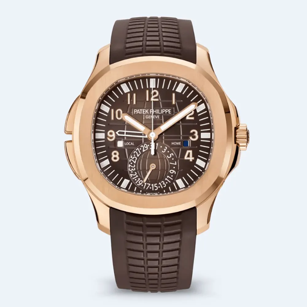 Patek Philippe Men Aquanaut Travel Time Self-winding 40.8 mm in Sunburst Brown