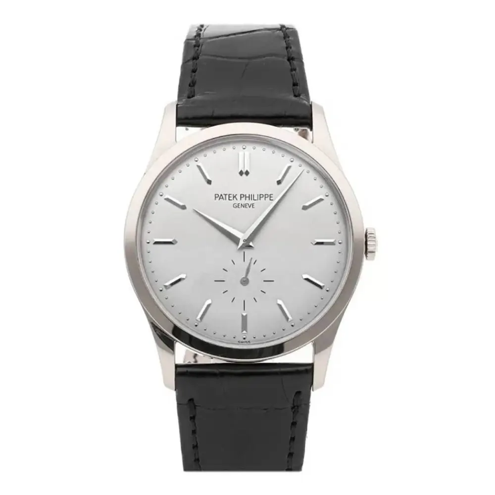 Patek Philippe Men Calatrava 37mm Watch in 18K White Gold Dial