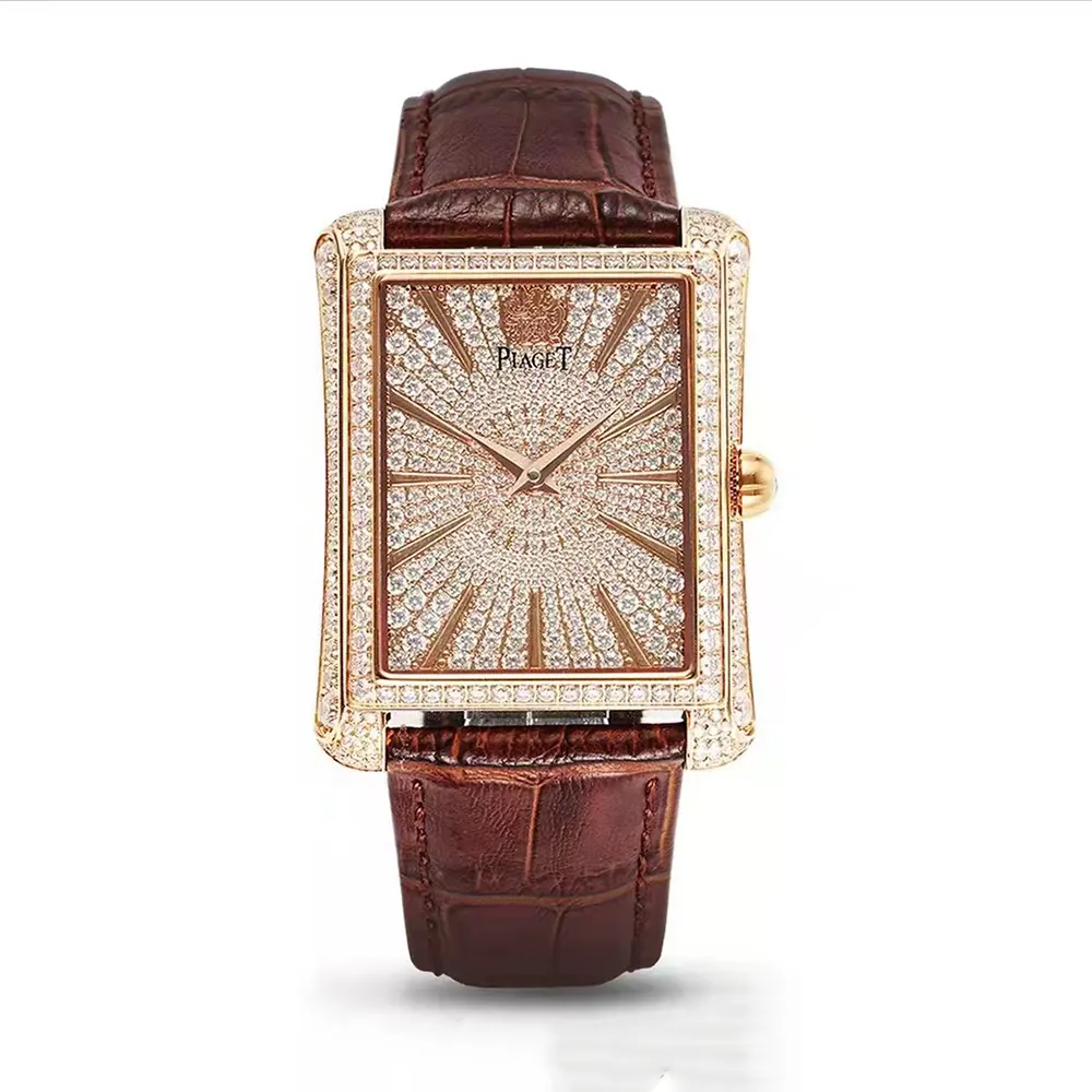Piaget Women Black Tie Emperador 36mm Pink Gold with Diamonds