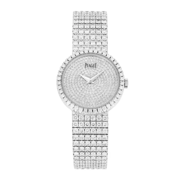 Piaget Women Traditional Watch Pave Set Diamond 26mm White Gold
