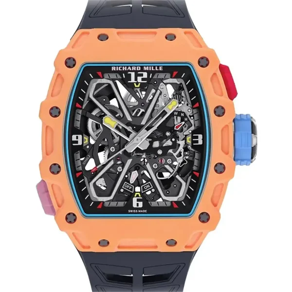 Richard Mille Men Rafael Nadal RM 35-03 43mm Watch Salmon Quartz TPT