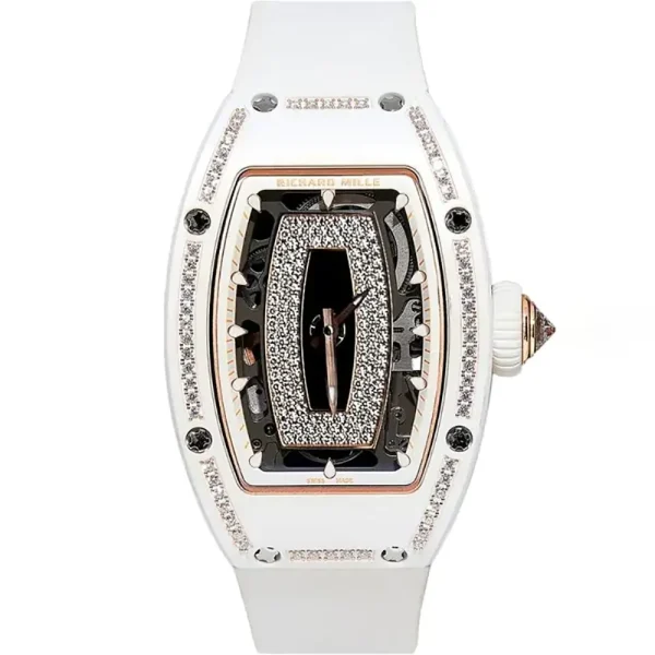 Richard Mille Women RM 07-01 31mm Watch in White and Diamonds