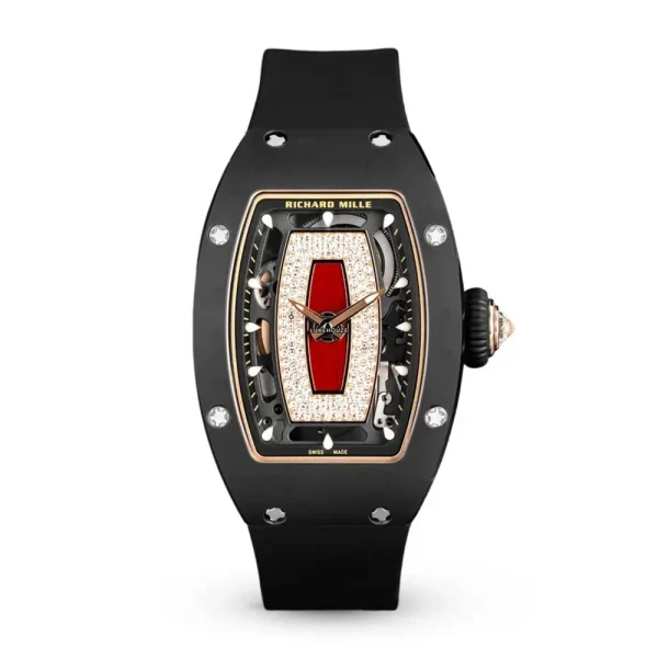 Richard Mille Women RM 07-01 31mm Watch in Black Red and Diamonds