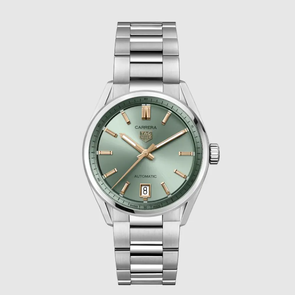 TAG Heuer Men Carrera Date Automatic 36mm in Green