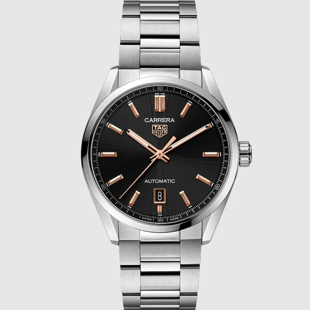 TAG Heuer Men Carrera Date Automatic 39mm in Black and Steel
